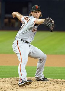 The pitcher above, Madison Bumgarner, is doing a pretty good impression of the pitcher below, Christy Mathewson.